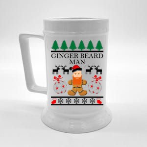 Ginger Beard Man Ugly Christmas Sweater Beer Stein