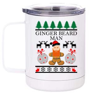 Ginger Beard Man Ugly Christmas Sweater 12 oz Stainless Steel Tumbler Cup