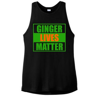 Ginger Lives Matter - St Patricks Day Ladies PosiCharge Tri-Blend Wicking Tank