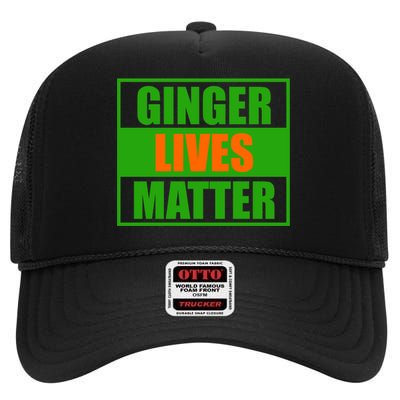 Ginger Lives Matter - St Patricks Day High Crown Mesh Back Trucker Hat