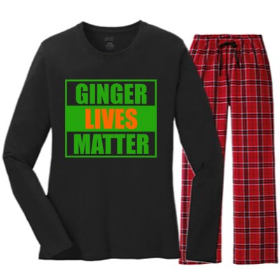 Ginger Lives Matter - St Patricks Day Women's Long Sleeve Flannel Pajama Set 