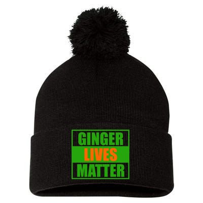 Ginger Lives Matter - St Patricks Day Pom Pom 12in Knit Beanie