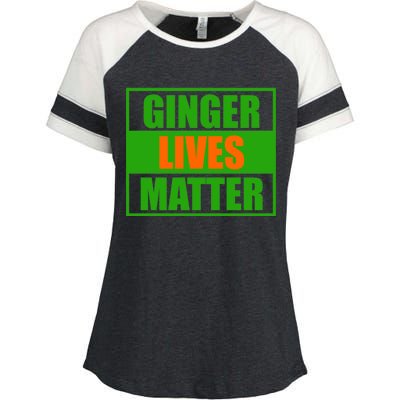 Ginger Lives Matter - St Patricks Day Enza Ladies Jersey Colorblock Tee