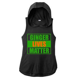 Ginger Lives Matter Ladies PosiCharge Tri-Blend Wicking Draft Hoodie Tank