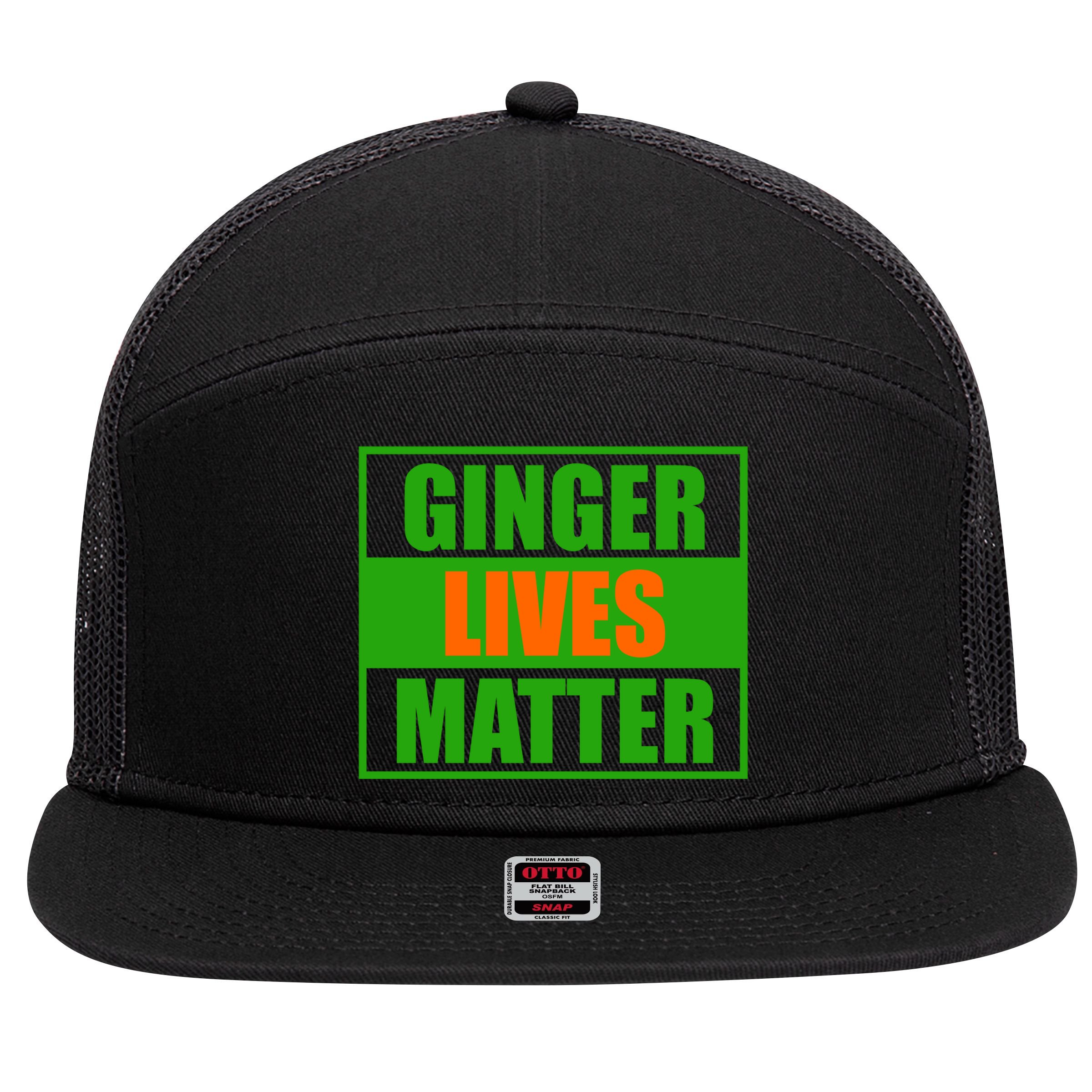 Ginger Lives Matter 7 Panel Mesh Trucker Snapback Hat