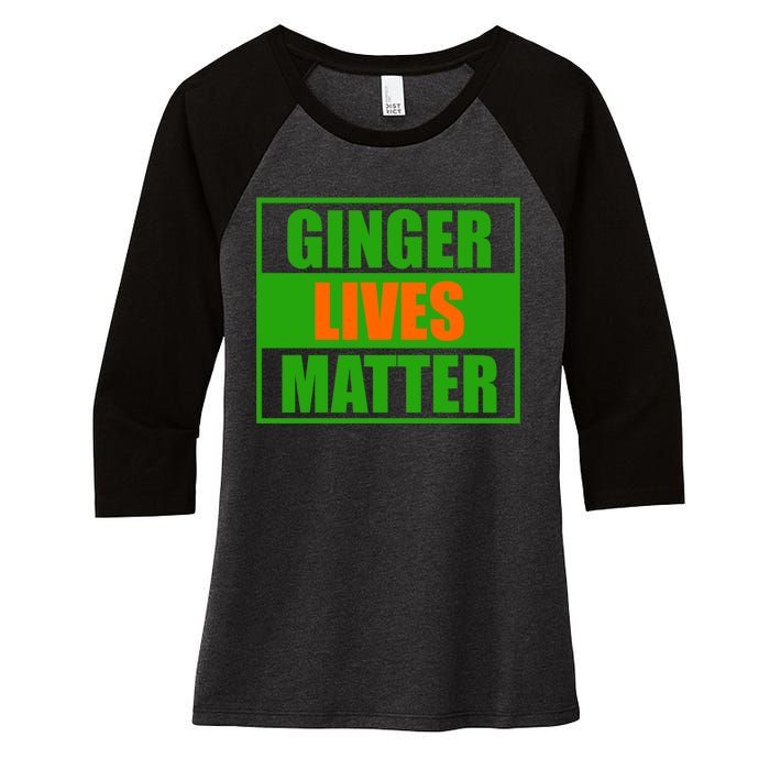 Ginger Lives Matter Women's Tri-Blend 3/4-Sleeve Raglan Shirt