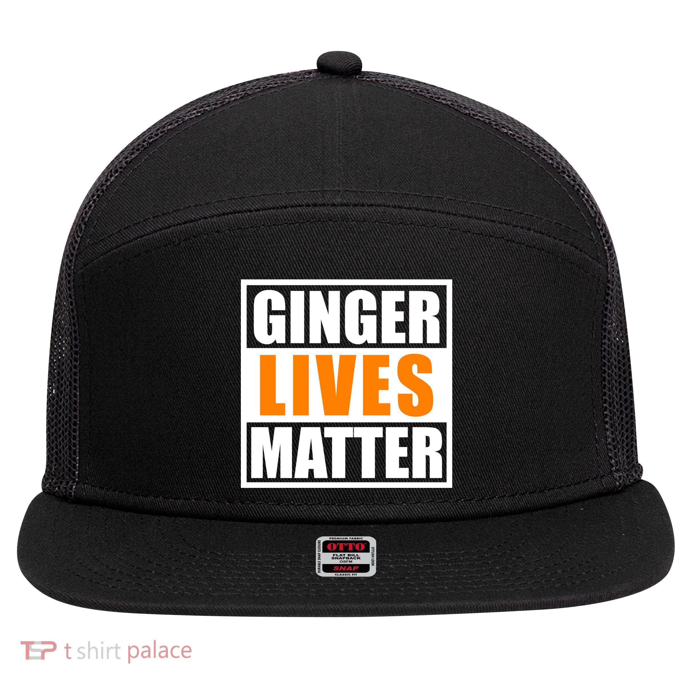 Ginger Lives Matter Funny Irish St Patrick's Day 7 Panel Mesh Trucker Snapback Hat
