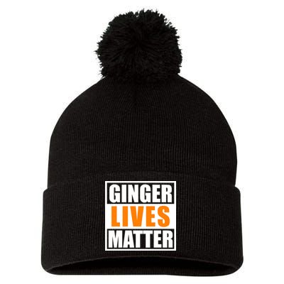 Ginger Lives Matter Funny Irish St Patrick's Day Pom Pom 12in Knit Beanie