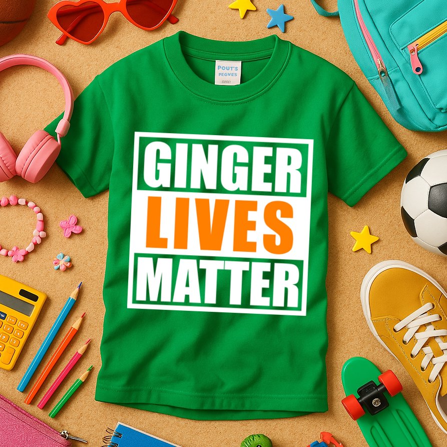 Ginger Lives Matter Funny Irish St Patrick's Day Kids T-Shirt