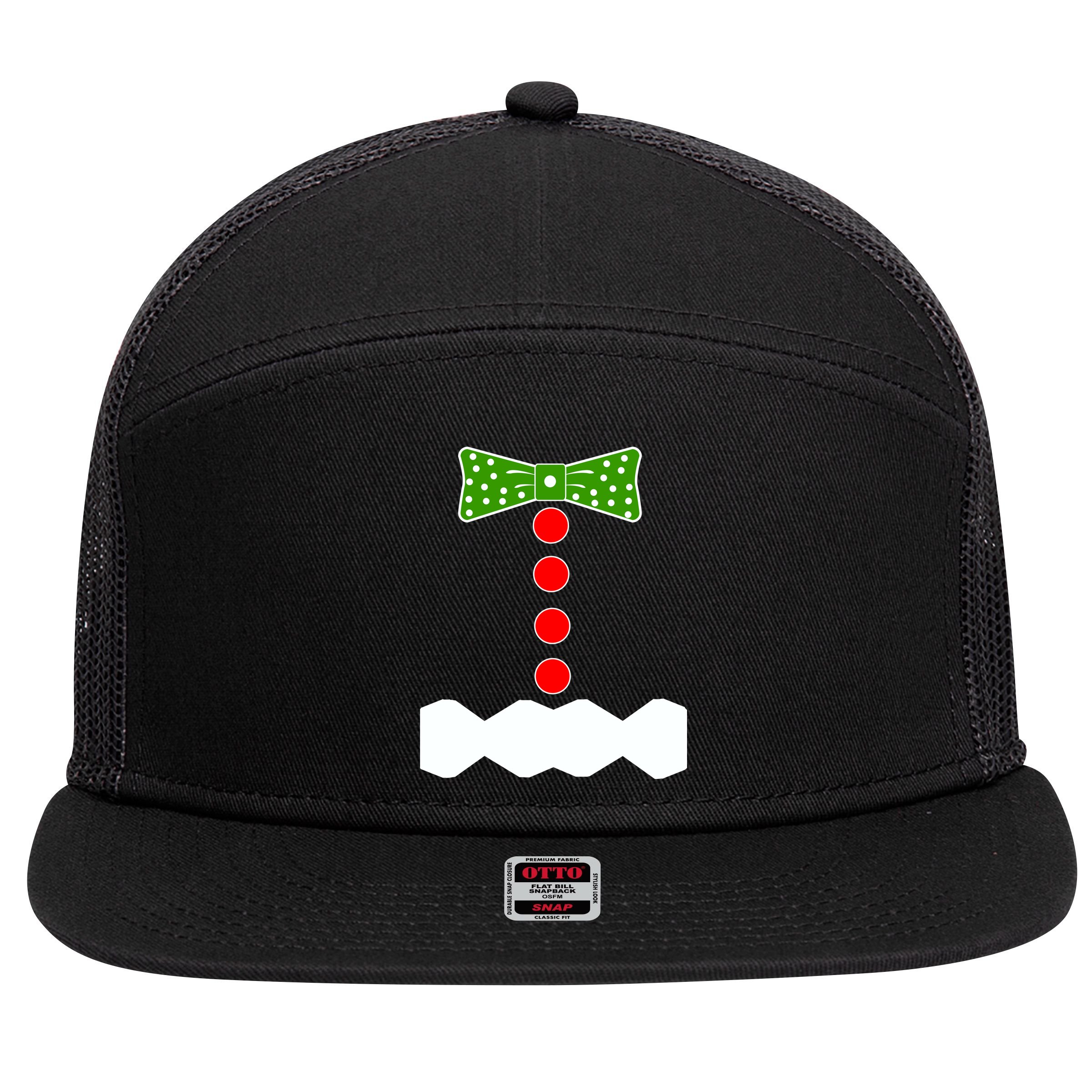 Gingerbread Christmas Costume 7 Panel Mesh Trucker Snapback Hat