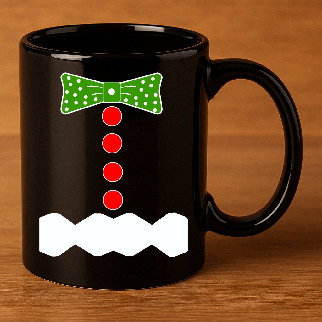 Gingerbread Christmas Costume 11oz C Handle Ceramic Mug