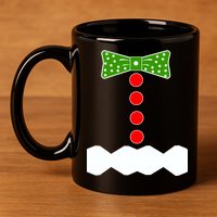 Gingerbread Christmas Costume 11oz C Handle Ceramic Mug