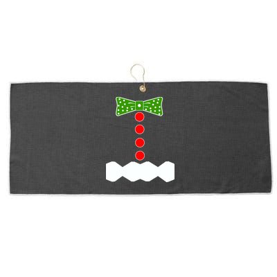 Gingerbread Christmas Costume Large Microfiber Waffle Golf Towel