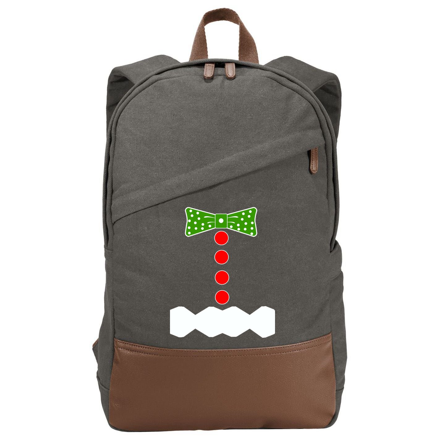Gingerbread Christmas Costume Cotton Canvas Backpack