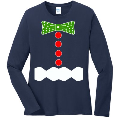 Gingerbread Christmas Costume Ladies Long Sleeve Shirt