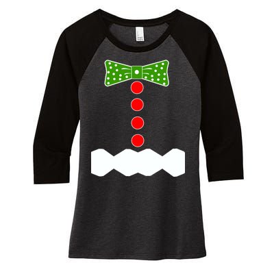 Gingerbread Christmas Costume Women's Tri-Blend 3/4-Sleeve Raglan Shirt