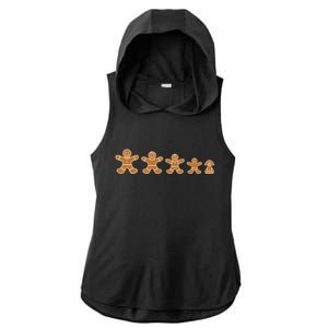 Gingerbread Man Evolution Ladies PosiCharge Tri-Blend Wicking Draft Hoodie Tank