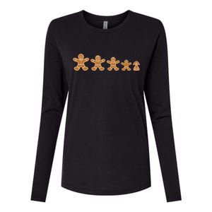 Gingerbread Man Evolution Womens Cotton Relaxed Long Sleeve T-Shirt