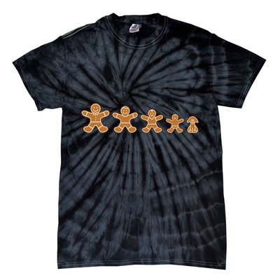 Gingerbread Man Evolution Tie-Dye T-Shirt