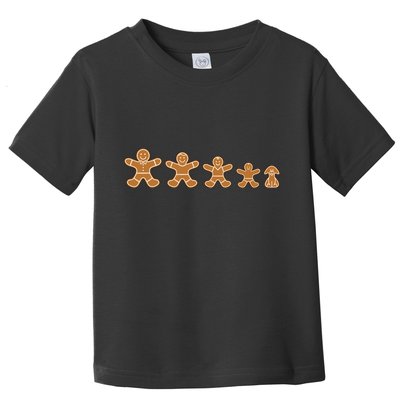 Gingerbread Man Evolution Toddler T-Shirt