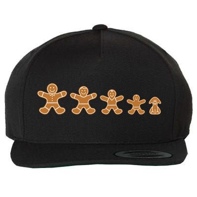 Gingerbread Man Evolution Wool Snapback Cap