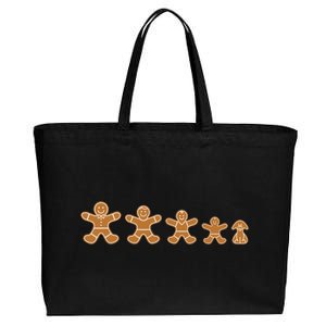 Gingerbread Man Evolution Cotton Canvas Jumbo Tote