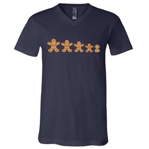 Gingerbread Man Evolution V-Neck T-Shirt