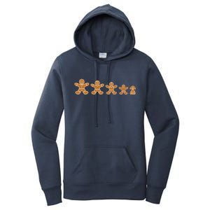 Gingerbread Man Evolution Women's Pullover Hoodie