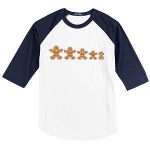 Gingerbread Man Evolution Baseball Sleeve Shirt