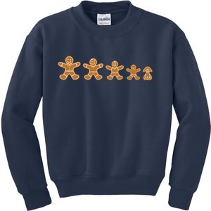 Gingerbread Man Evolution Kids Sweatshirt