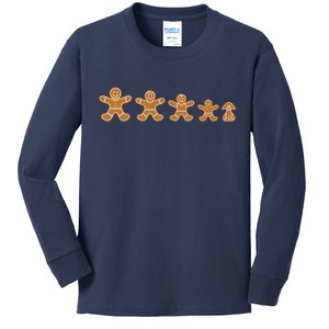 Gingerbread Man Evolution Kids Long Sleeve Shirt