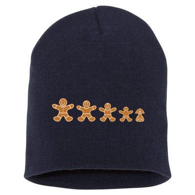 Gingerbread Man Evolution Short Acrylic Beanie