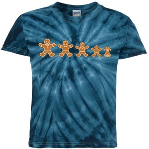 Gingerbread Man Evolution Kids Tie-Dye T-Shirt