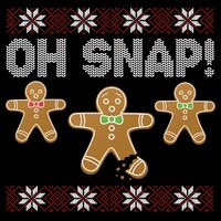 Gingerbread Oh Snap Ugly Christmas Sweater 16 in Basic Backpack
