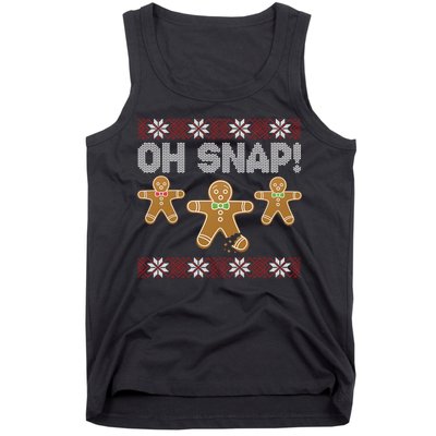 Gingerbread Oh Snap Ugly Christmas Sweater Tank Top