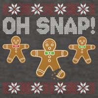 Gingerbread Oh Snap Ugly Christmas Sweater Vector Backpack