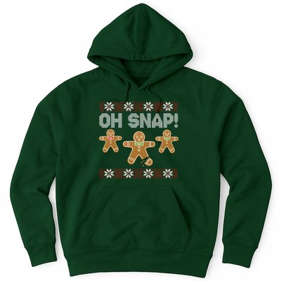Gingerbread Oh Snap Ugly Christmas Sweater Hoodie