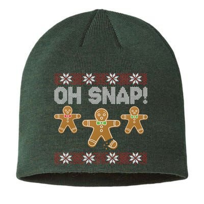 Gingerbread Oh Snap Ugly Christmas Sweater Sustainable Beanie