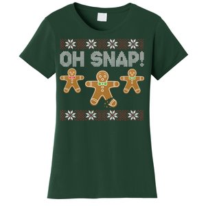 Gingerbread Oh Snap Ugly Christmas Sweater Women's T-Shirt