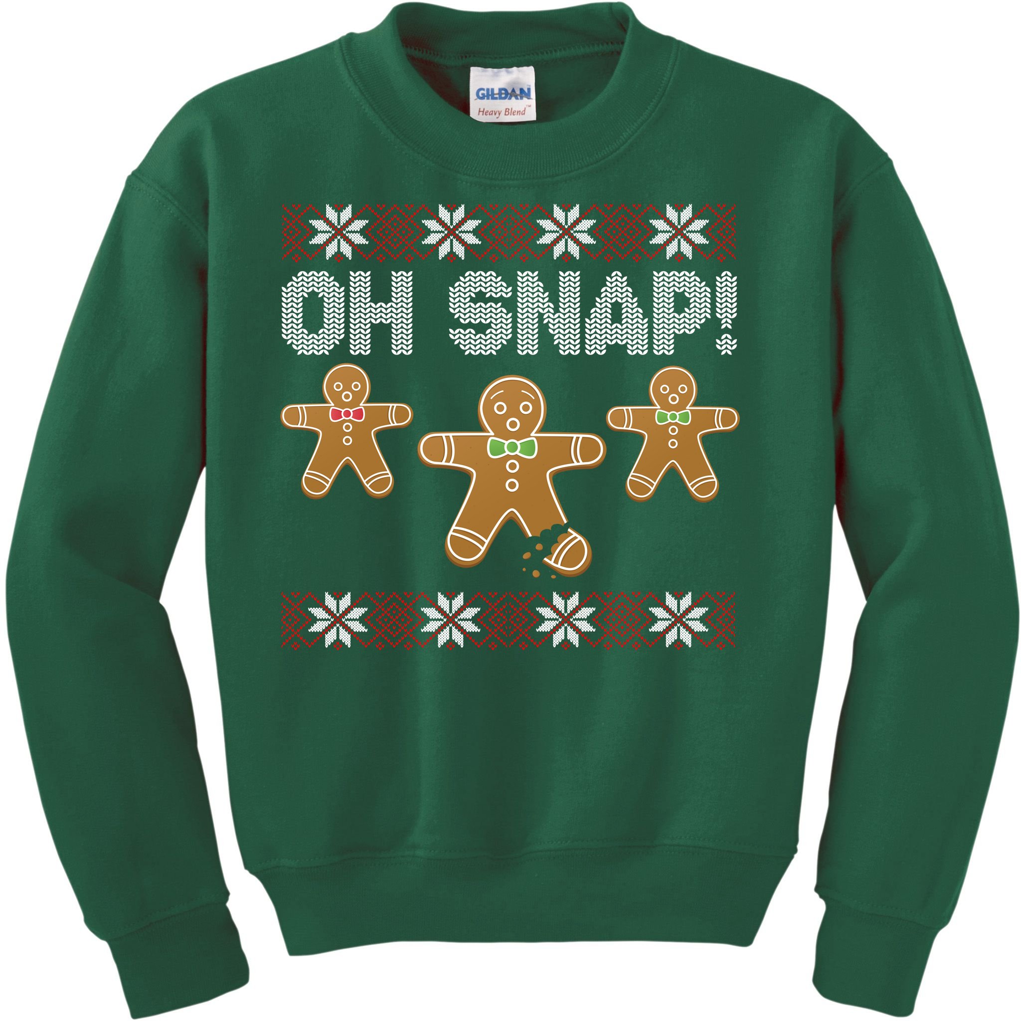 Teeshirtpalace Gingerbread Oh Snap Ugly Christmas Sweater Kids Sweatshirt