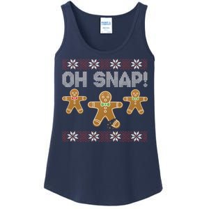 Gingerbread Oh Snap Ugly Christmas Sweater Ladies Essential Tank