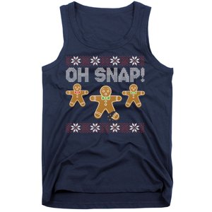 Gingerbread Oh Snap Ugly Christmas Sweater Tank Top