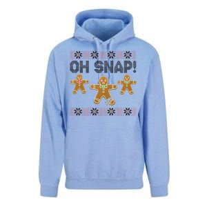 Gingerbread Oh Snap Ugly Christmas Sweater Unisex Surf Hoodie