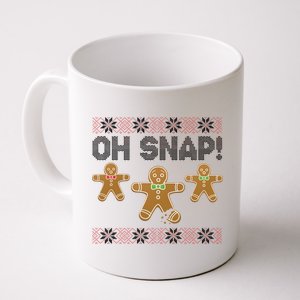 Gingerbread Oh Snap Ugly Christmas Sweater Coffee Mug