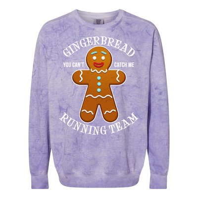 Gingerbread Running Team Colorblast Crewneck Sweatshirt