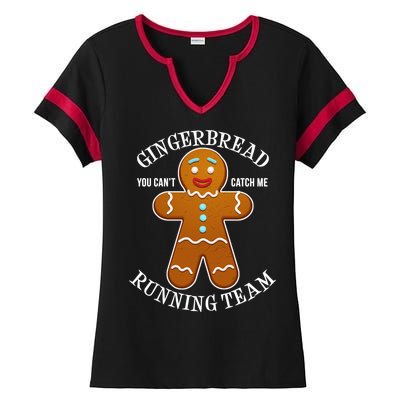 Gingerbread Running Team Ladies Halftime Notch Neck Tee