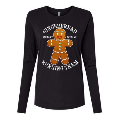 Gingerbread Running Team Womens Cotton Relaxed Long Sleeve T-Shirt