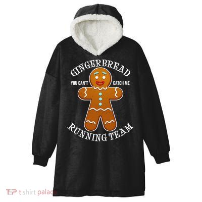 Gingerbread Running Team Hooded Wearable Blanket
