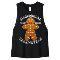 Gingerbread Running Team Women's Racerback Cropped Tank