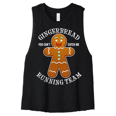 Gingerbread Running Team Women's Racerback Cropped Tank